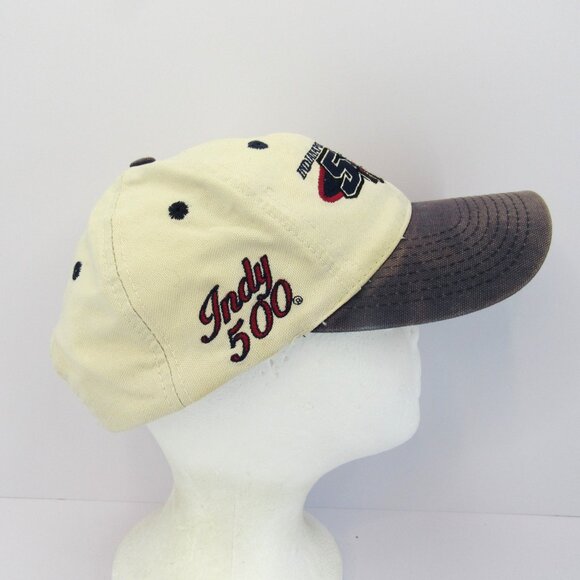 Indianapolis 500 Embroidered Logo Men's White Adjustable Snapback Cap Hat - Picture 5 of 10